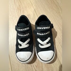 Converse Kids Black and White Velcro Sneakers